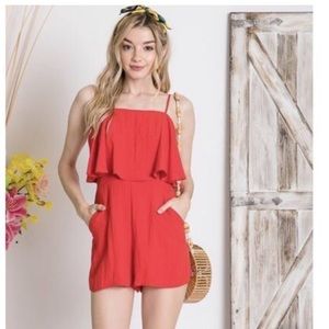 Tank Red Romper